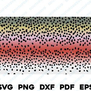 Wzór skóry pstrąga tęczowego svg png dxf eps pdf pstrąg potokowy brązowy złoty pstrąg mucha wędkarstwo projekt wektor wędkarstwo polowanie na zewnątrz