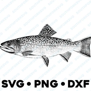 Brook Trout SVG PNG DXF rainbow brown salmon transparent vector graphic design silhouette fishing hunting outdoors animal bass fly