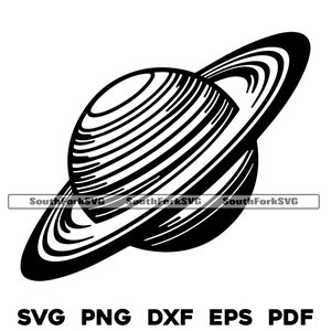 Saturn svg png dxf eps pdf | Lasergravur geschnitten Druckdateien Vektorgrafik Clip Art | sofortiger digitaler Download kommerzielle Nutzung