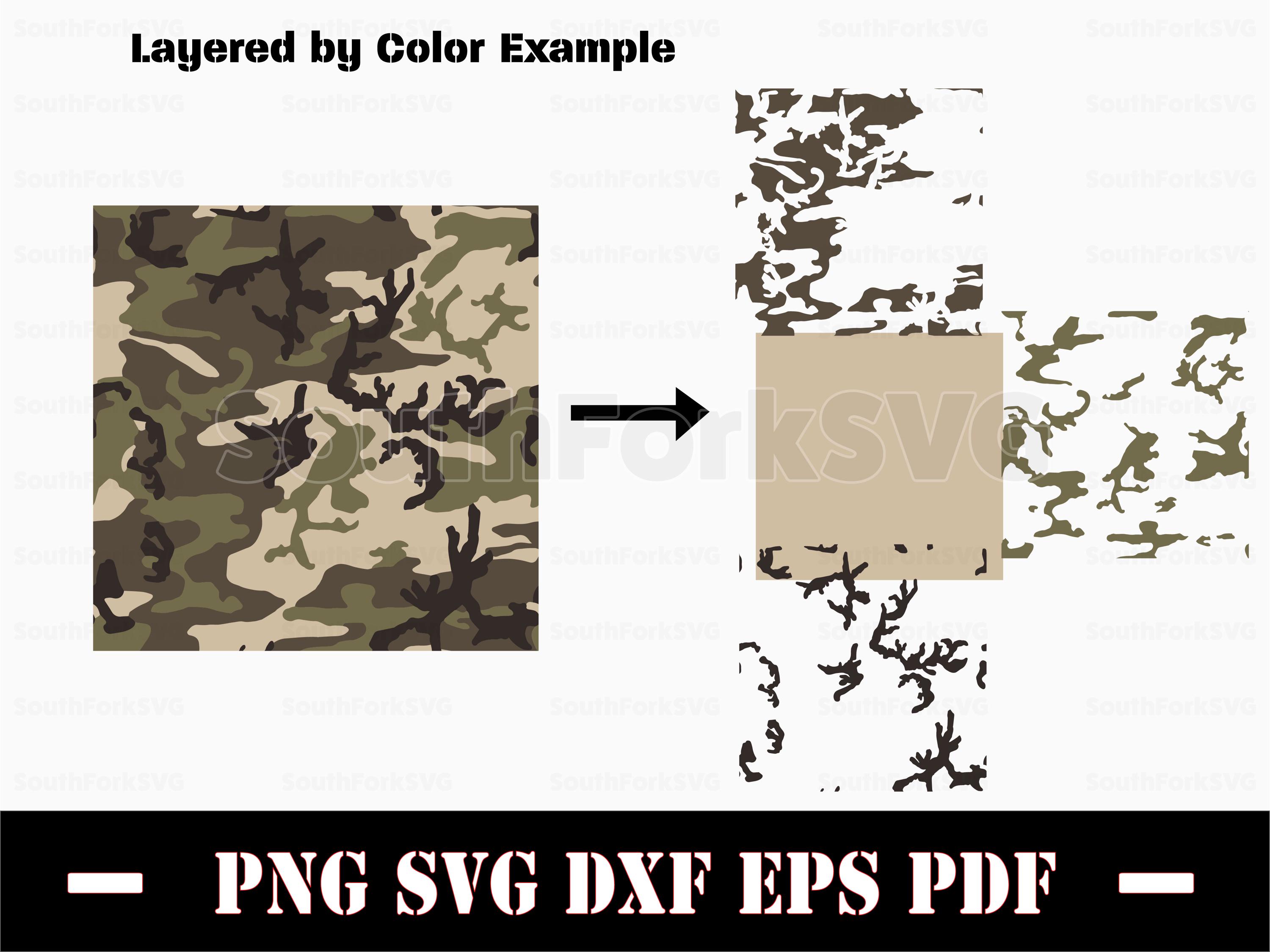 Camo Seamless Pattern Block Bundle Svg Png Dxf Eps Pdf | Vector 