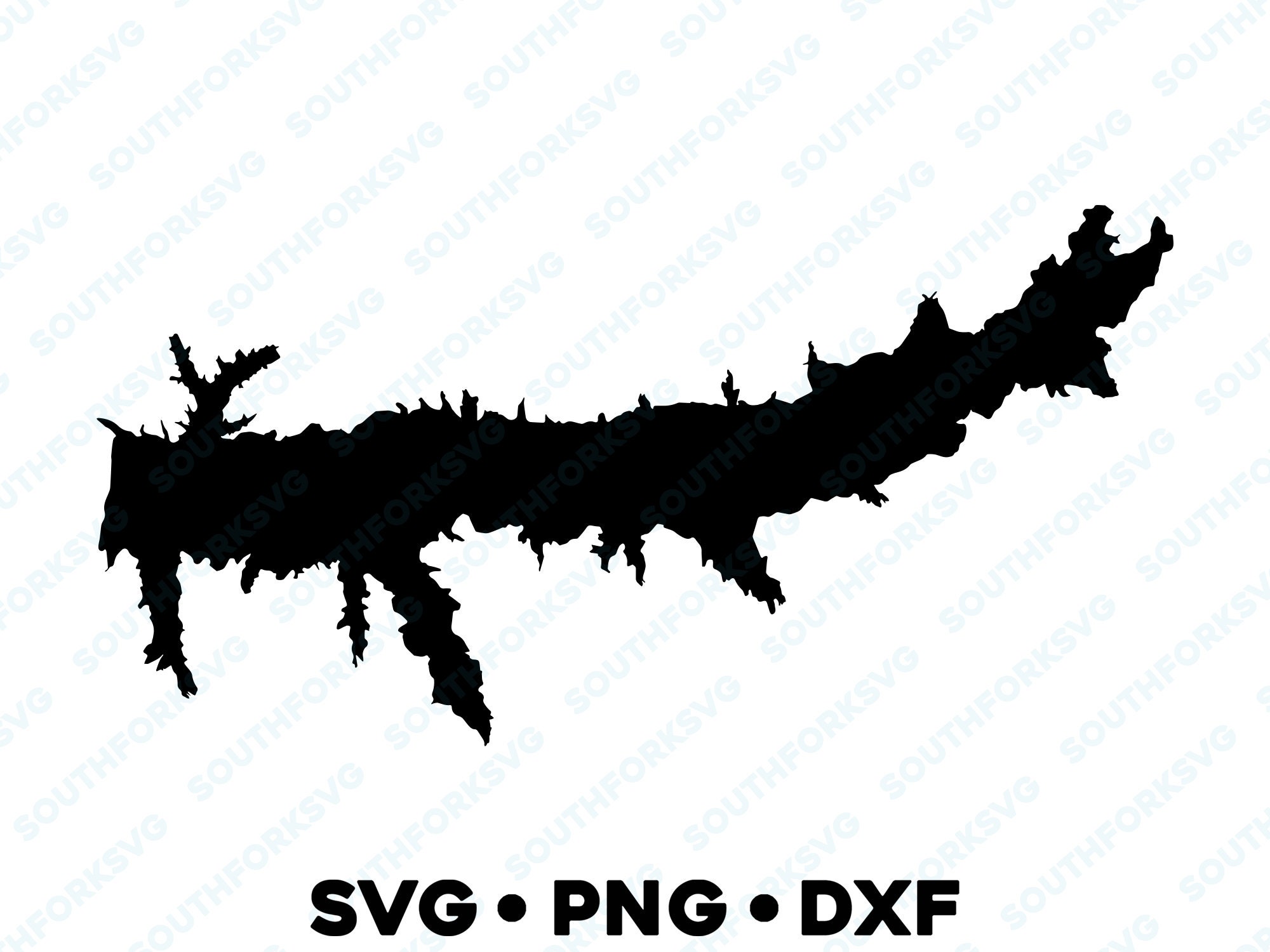 Enid Lake Mississippi Map Shape Silhouette SVG PNG DXF Vector - Etsy