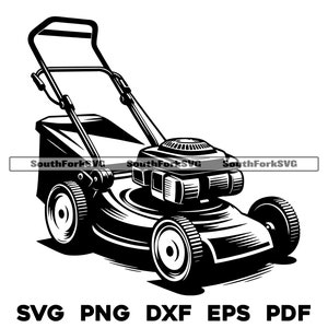 Rasenmäher 1 | svg png dxf eps pdf | transparente Vektorgrafik Design Cut Print Dye sub Laser graviert Dateien Kommerzielle Nutzung