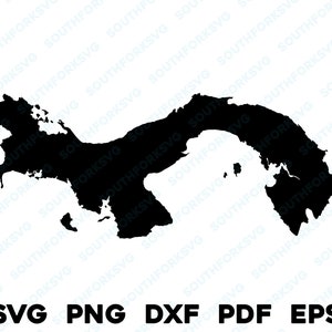 Panamá País Silhueta & Contorno Formas svg png dxf pdf eps vetor gráfico design corte gravar laser arquivo imagem mapa América Central