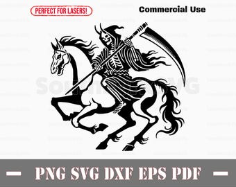 Death The Four Horsemen of the Apocalypse svg png dxf pdf eps | vector graphic design cut print dye sub laser file commercial use