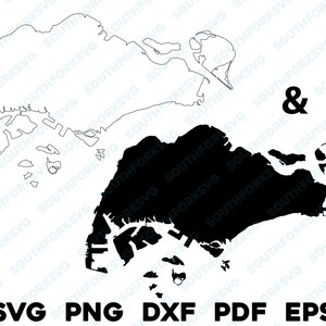 Singapore Paese Silhouette e contorno Forme svg png dxf pdf eps grafica vettoriale design taglio incisione laser file immagine mappa Asia