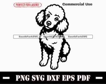 Poodle Begging svg png dxf eps pdf | vector graphic stencil cut file laser clip art print instant digital download commercial use
