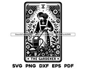 The Gardener Tarot Card Design | svg png dxf pdf eps | vector graphic design cut print dye sub laser engrave digital files commercial use