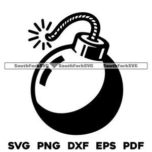 Cartoon Bomb Design svg png dxf eps pdf | laser engrave cut print files vector graphic clip art | instant digital download commercial use
