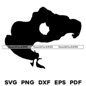 Mapa del lago Michigan con forma de diamante, silueta, svg, png, dxf, pdf, eps, diseño gráfico vectorial, corte, grabado, archivo láser, imagen, barco, lago, casa