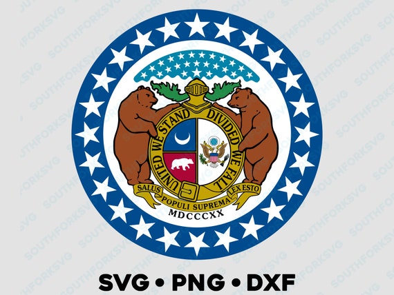 Missouri State Flag Crest Seal Emblem svg png dxf vector graphic design  digital file U.S. 50 State Flags USA America United States Flags