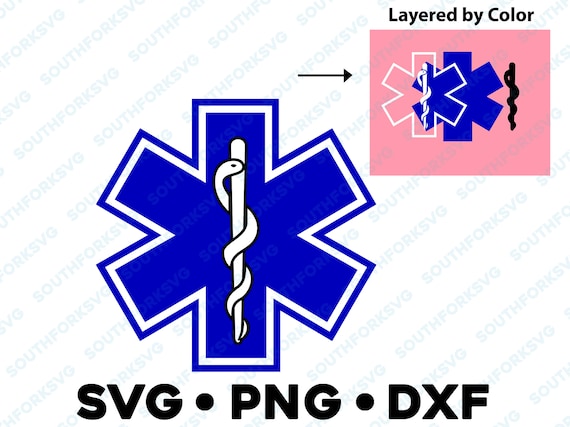 Ambulance Symbol Star of Life emt SVG PNG DXF clipart transparent vector graphic design cut file silhouette nurse doctor first responder