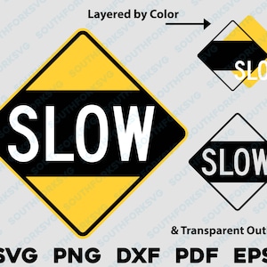 Langzame snelheidslimiet teken logo symbool svg png dxf eps pdf gelaagd op kleur gesneden bestand silhouet weg straat rijden auto vectorafbeelding