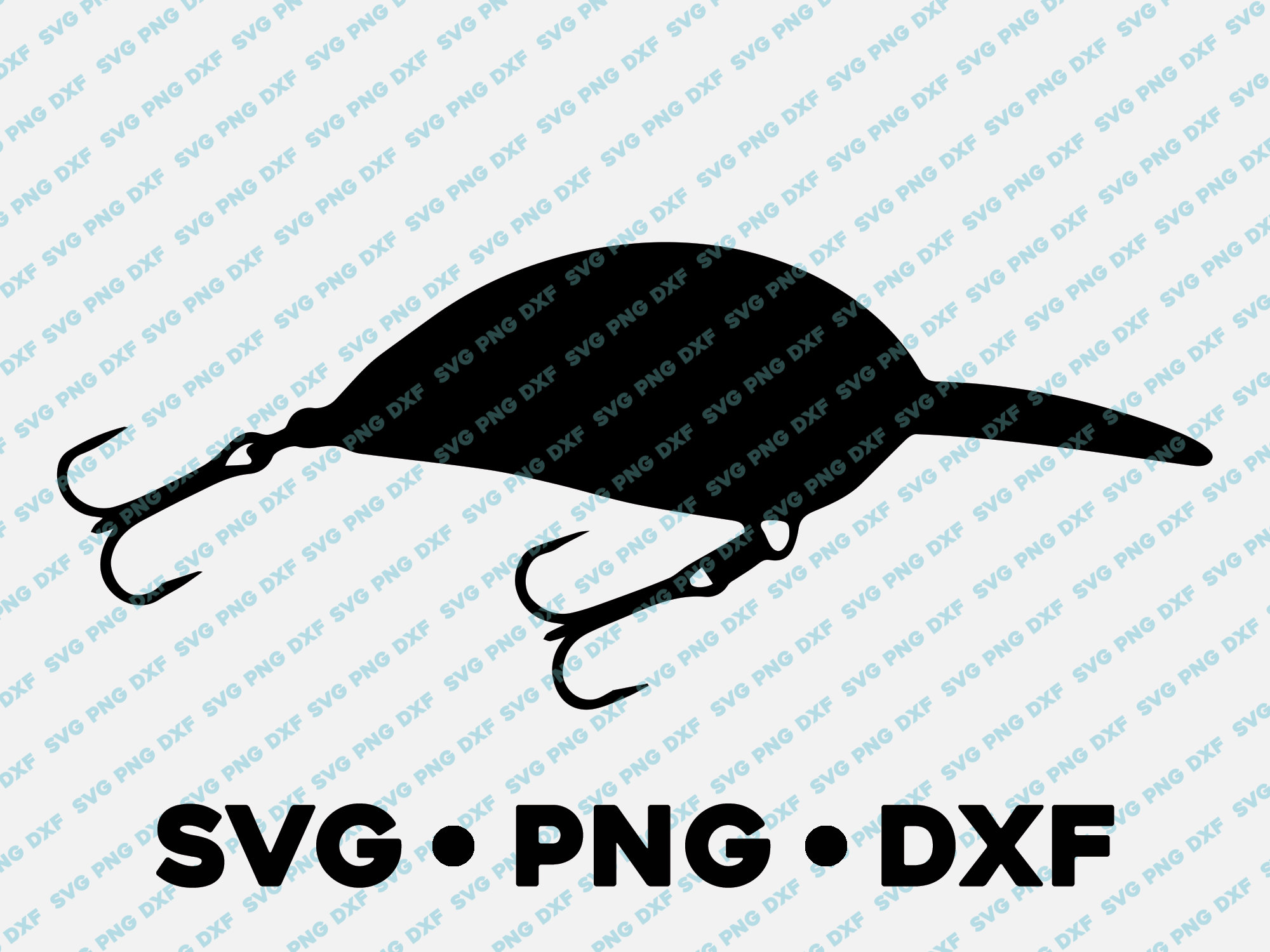 Crankbait Lure Fishing SVG PNG DXF Vector Transparent Cameo Silhouette Cut  Filehtv Vinyl Decal Fishing Hunting Outdoors Nature Animal 