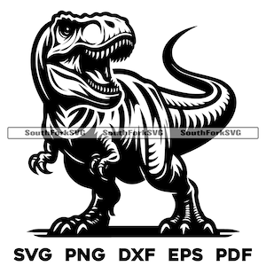 Trex Tyrannosaurus Rex svg png dxf eps pdf | Vektorgrafik-Design Ausschneiden Drucken Laser gravieren Dateien Kommerzielle Nutzung