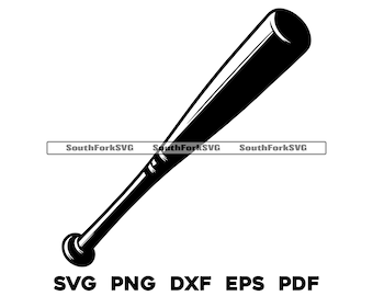 Baseball Bat Design Files | svg png dxf eps pdf | transparent graphic design cut print dye sub laser engrave cnc files commerical use