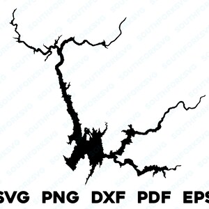 Lago Oroville California Mapa Forma Silueta svg png dxf pdf eps vector diseño gráfico corte grabado archivo láser imagen barco lago casa