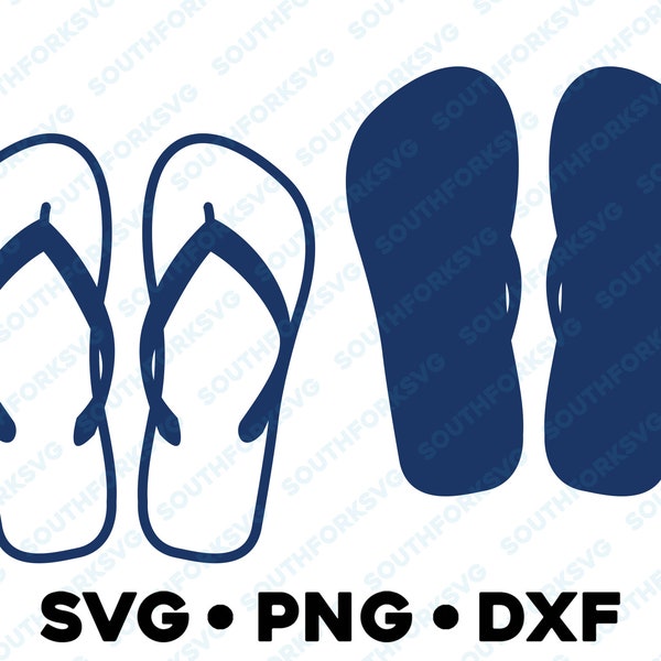 Flip Flops Beach Thong Sandals Silhouette & Transparent Outlines SVG PNG DXF cut file design vector graphic dye sub image engrave commercial