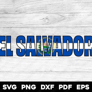Nazwa flagi Salwadoru Projekt 1 | svg png dxf pdf eps | projekt grafiki wektorowej cięcie druk barwnik sub klip sztuki obraz pliki cyfrowe Ameryka Środkowa