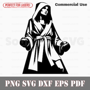 Girl Boxer Design Files / svg png dxf eps pdf / diseño gráfico vectorial transparente corte impresión tinte sub láser grabar archivos uso comercial