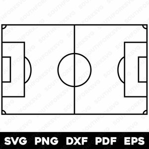 Fußball Futbol Field Outline 1 | svg png dxf eps pdf | transparent Grafikdesign Cut Print Dye sub Laser gravieren Cnc Files Kommerzielle Nutzung