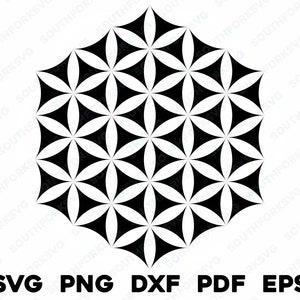 Blume des Lebens 3 svg png dxf eps pdf | Grafikdesign cut print laser graviert Dateien | sofortiger digitaler Download kommerzielle Nutzung