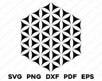 Flower of Life 3 svg png dxf eps pdf | graphic design cut print laser engrave files | instant digital download commercial use