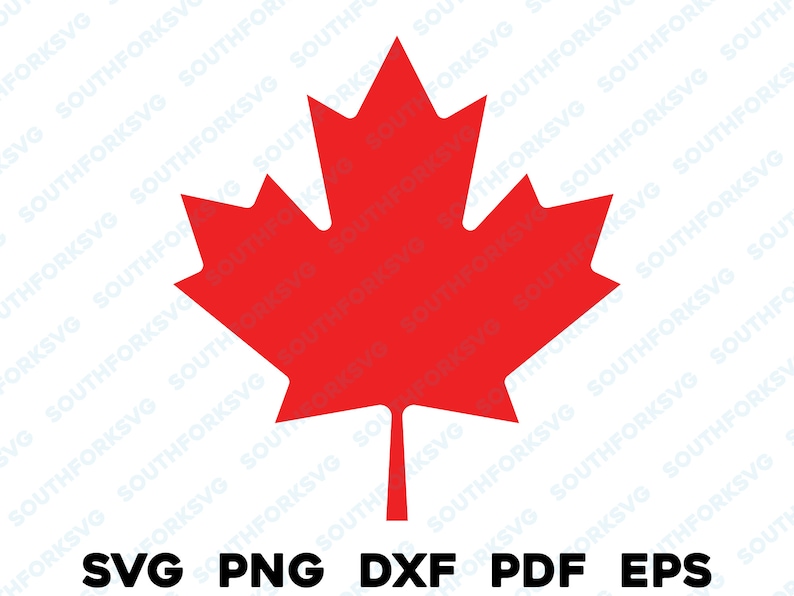 Canadian Flag Maple Leaf | Svg Png Dxf Eps Pdf | Vector Graphic Design