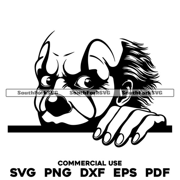 Creepy Clown Peeking svg png dxf eps pdf | transparent vector graphic design cut print dye sub laser engrave files commercial use