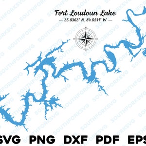 Fort Loudoun Lake Tennessee silhouet vorm svg png dxf pdf eps vector grafisch ontwerp knippen gravure laser dye subbestand afbeelding varen meer