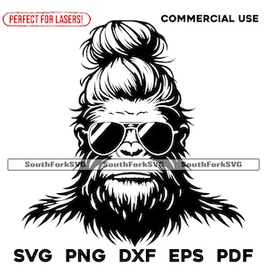 Messy Bun Sonnenbrillen svg png dxf pdf eps | Vektorgrafik Design Cut Print Dye sub Laser graviert digitale Dateien kommerzielle Nutzung