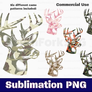 Deer Buck camouflagepatroon sublimatie PNG-bundel transparant hoge resolutie voor printkleurstof, enz. | direct downloaden commercieel gebruik commercieel gebruik