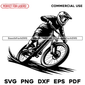 Mountainbiker svg png dxf eps pdf | Vektorgrafik Design Cut Print Dye sub Laser gravieren Digitale Dateien Kommerzielle Nutzung