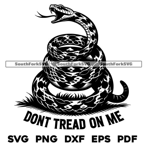 Don't Tread On Me Rattlesnake Gadsden Flag | svg png dxf eps pdf | vector graphic design cut print dye sub laser files commercial use