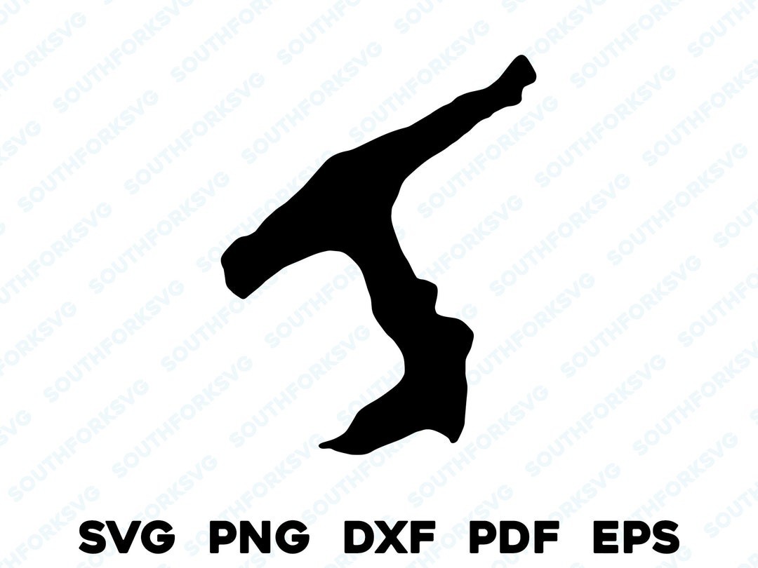 Harveys Lake Pennsylvania Map Shape Silhouette Svg Png Dxf Pdf Eps