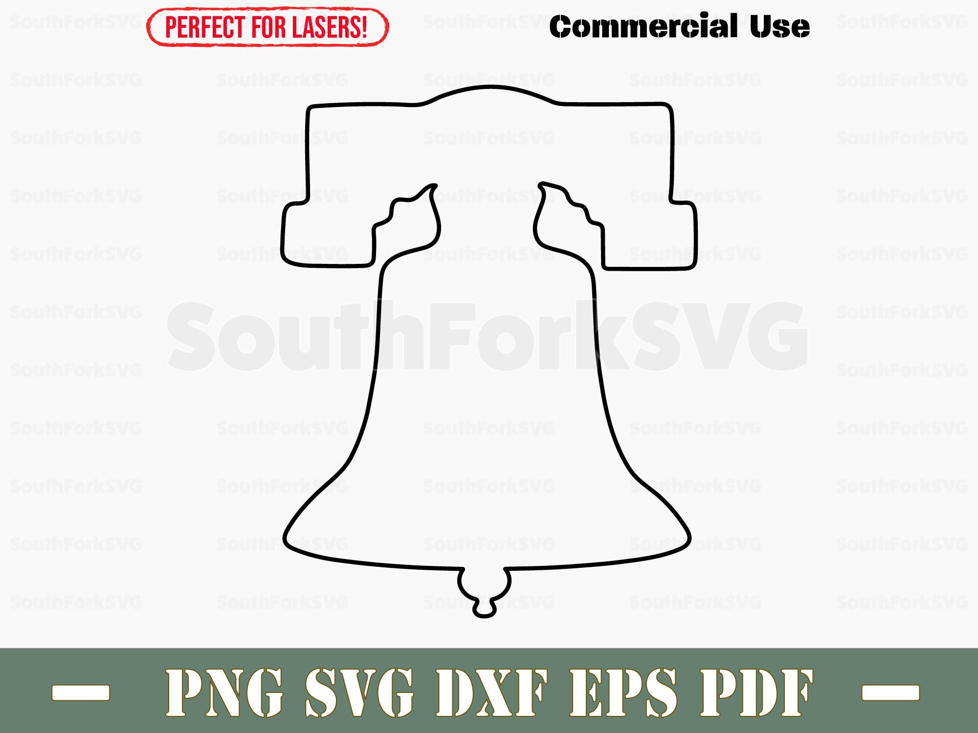 Liberty Bell Outline Svg Png Dxf Pdf Eps | Transparent Vector