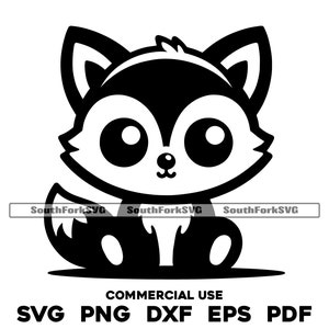 Cartoonontwerp babyvos | svg png dxf eps pdf | vectorafbeelding snijbestand laserclipart | direct digitaal downloaden voor commercieel gebruik