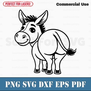 Donkey Butt grappig svg png dxf eps pdf | transparant vector grafisch ontwerp gesneden print kleurstof sub laser graveerbestanden commercieel gebruik