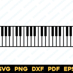 Klaviertasten Keyboard | svg png dxf eps pdf | Vektorgrafik Design Cut Print Dye Sub Laser cnc gravieren digitale Dateien sofort download