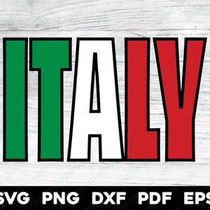 Italy Italian Flag Name Design | svg png dxf eps pdf | vector graphic design cut print dye sub cnc laser engrave digital files download