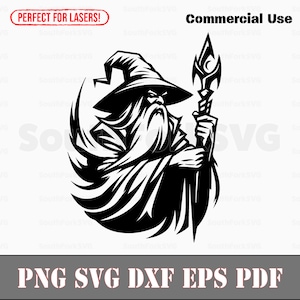 Wizard Mascot Design svg png dxf eps pdf | vector graphics design cut print dye sub laser digital files