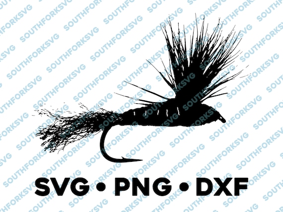 Fly Fishing Sparkle Dun 2 Pattern Lure SVG PNG DXF Dry Nymph Streamer Midge  Trout Salmon Bass Vector Transparent Cameo Silhouette 