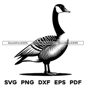 Standing Canadian Goose svg png dxf eps pdf | vector graphic design cut print dye sub laser engrave cnc digital files commercial use