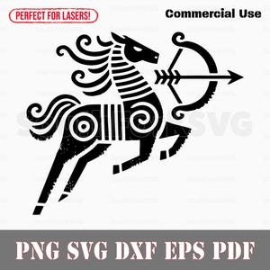 Schütze Vintage Distressed Sternzeichen svg png dxf pdf eps | Vektorgrafik Design Cut Print Dye sub Laser File Kommerzielle Nutzung