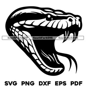 Anakonda Schlangenkopf svg png dxf eps pdf | Vektorgrafik Datei Laser Clip Art schneiden | sofortiger digitaler Download kommerzielle Nutzung