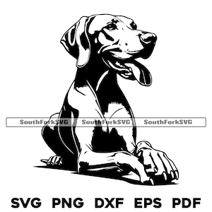 Vizsla Hund liegend gekreuzte Pfoten Design svg png dxf eps pdf | Vektorgrafik Datei Laser Clip Art schneiden | sofortiger digitaler Download kommerzielle Nutzung