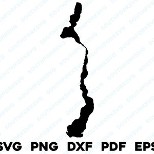 Mapa del lago Leelanau Michigan Forma Silueta svg png dxf pdf eps diseño gráfico vectorial corte grabado láser archivo imagen barco lago casa