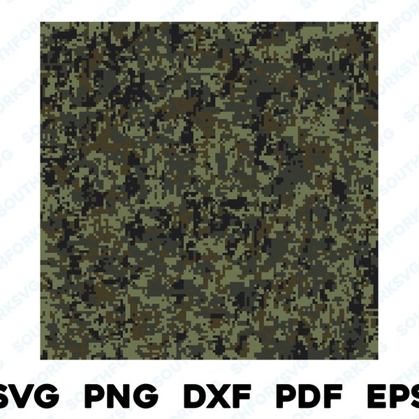 Digital Camo Camouflage svg png dxf eps pdf | graphic design print files | instant digital download commercial use