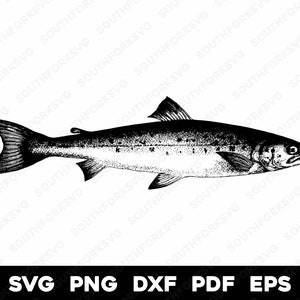 Vintage Distressed Salmon Design | svg png dxf eps pdf | vector graphic design cut print dye sub laser engrave cnc digital files