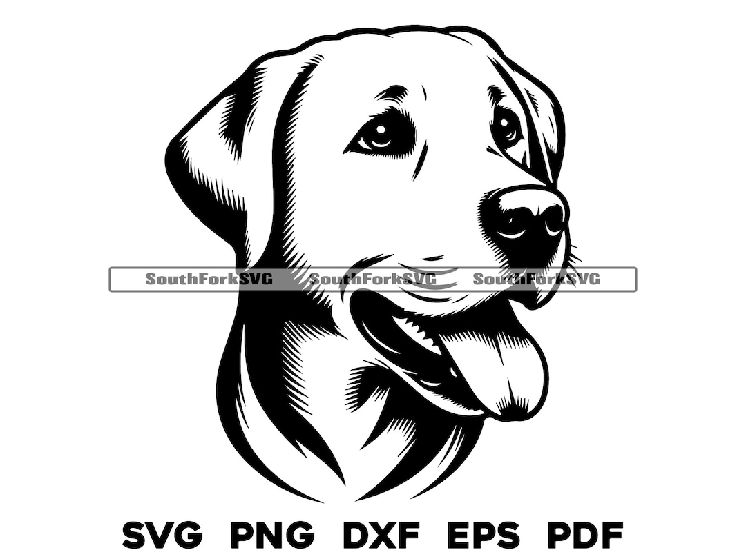 Labrador Retriever Dog Head Design | Svg Png Dxf Eps Pdf | Vector ...