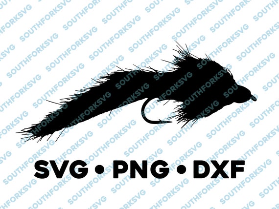 Fly Fishing Slumpbuster Pattern Lure SVG PNG DXF Dry Nymph Streamer Midge  Trout Salmon Bass vector transparent cameo silhouette